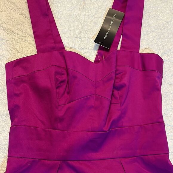 NWT FRENCH CONNECTION NEON PURPLE SLEEVELESS DRESS - 4 - Picture 3 of 6